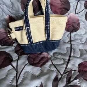 Lands' End key chain purse charm mini tote.